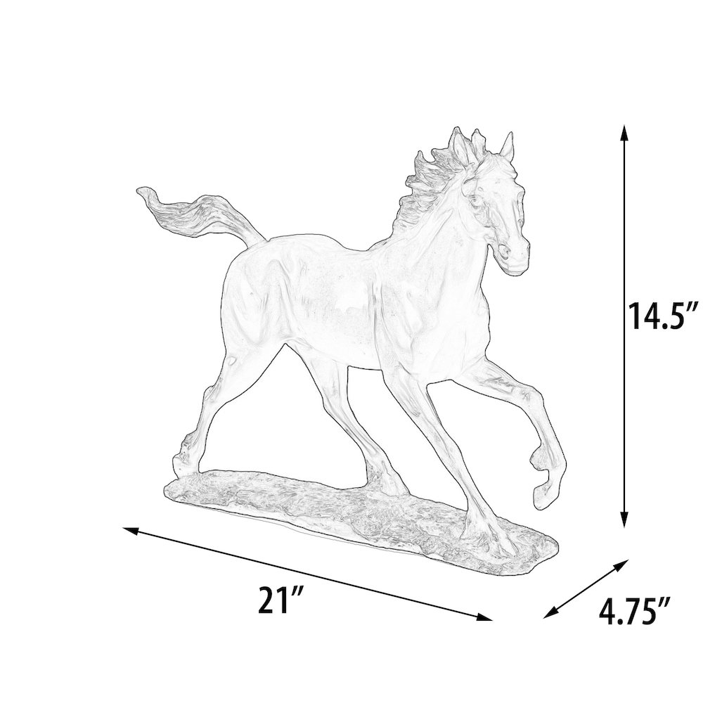 Bronzed Galloping Horse