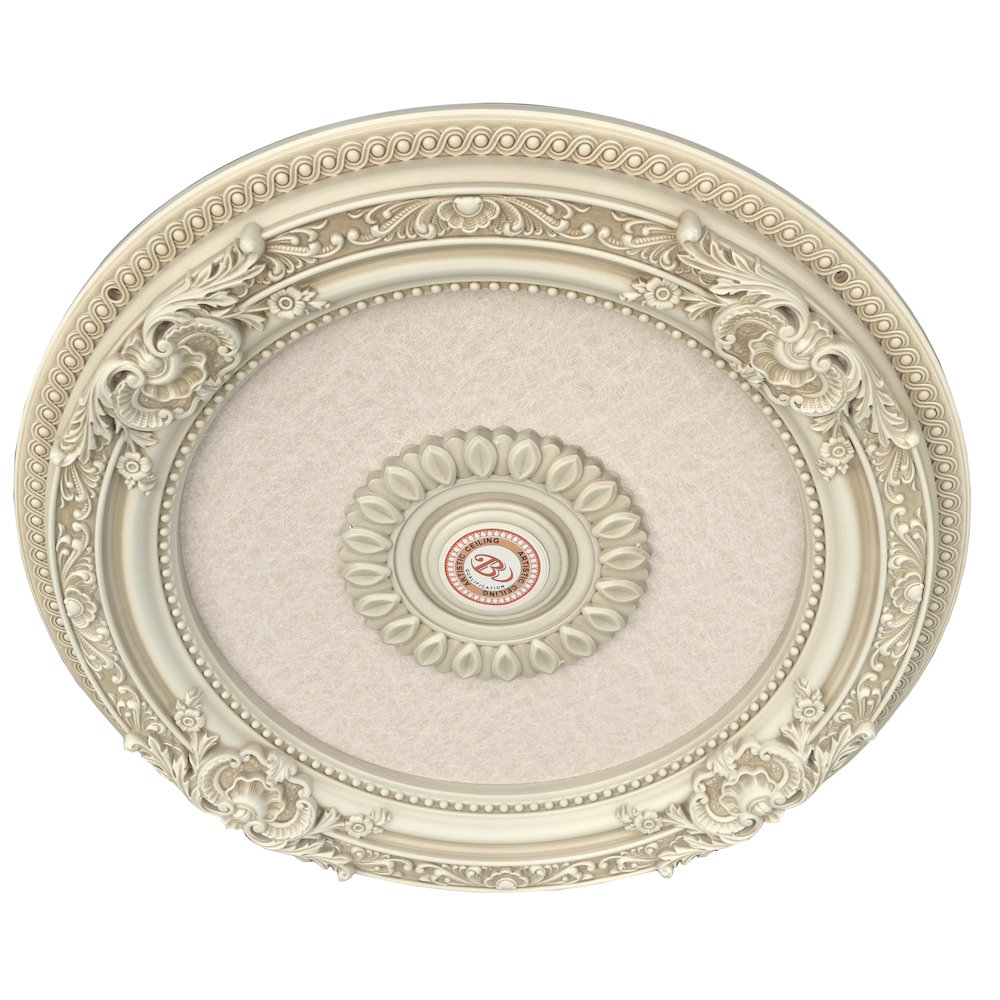 Cream French Petite Round Ceiling Medallion 24 Inch Diameter