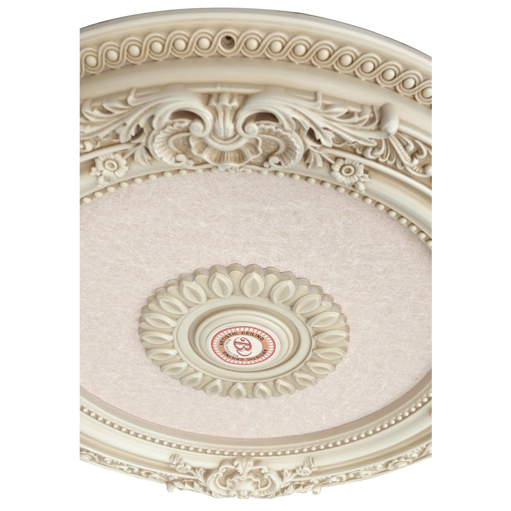 Cream French Petite Round Ceiling Medallion 24 Inch Diameter
