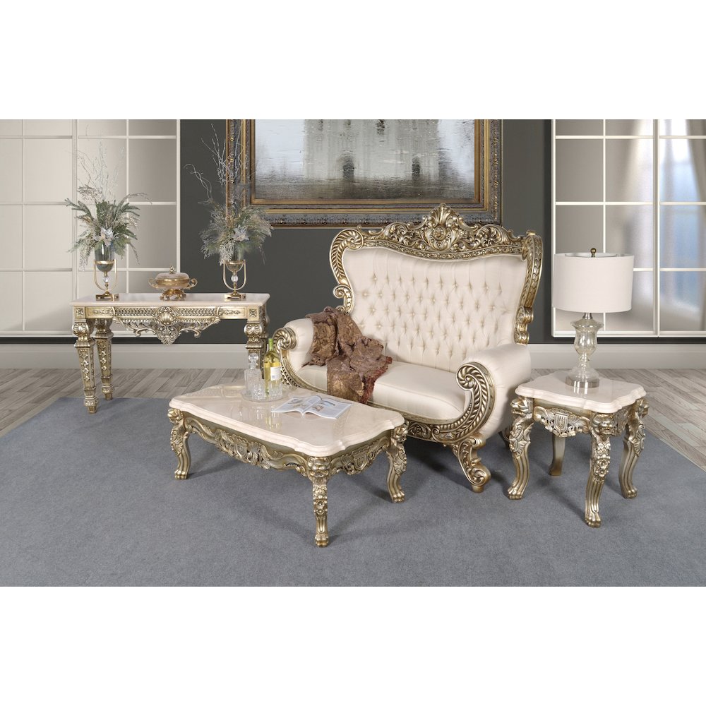 Platine Palatial Hand Carved Parlor Sofa
