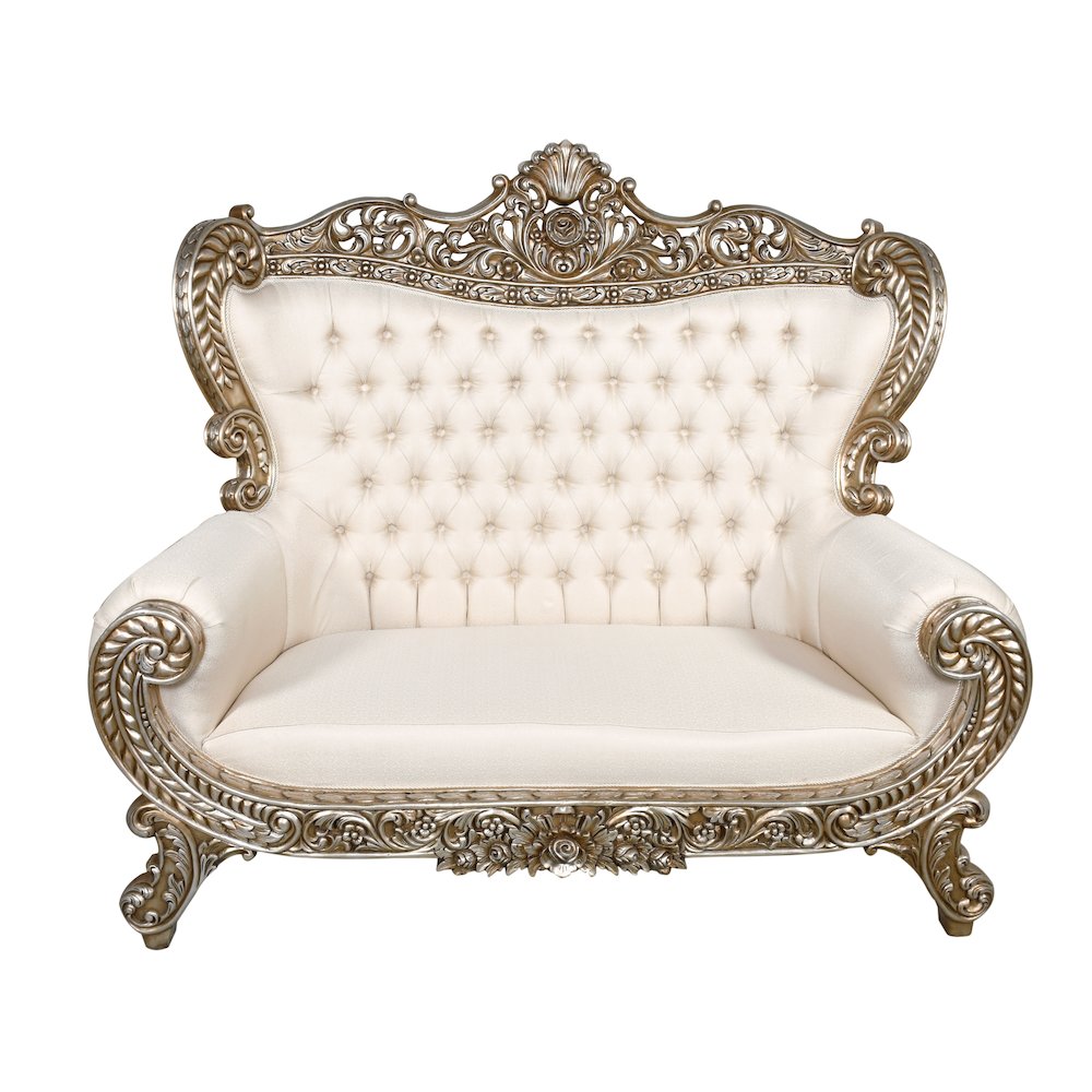 Platine Palatial Hand Carved Parlor Sofa
