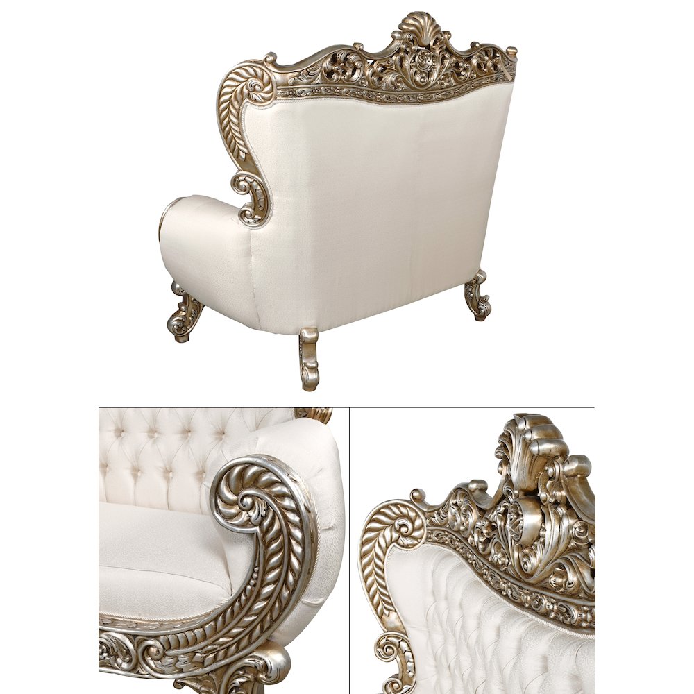 Platine Palatial Hand Carved Parlor Sofa