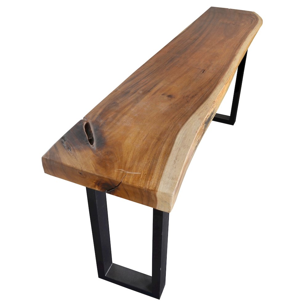 Natural Suar Live Edge Console 78 Inches Long