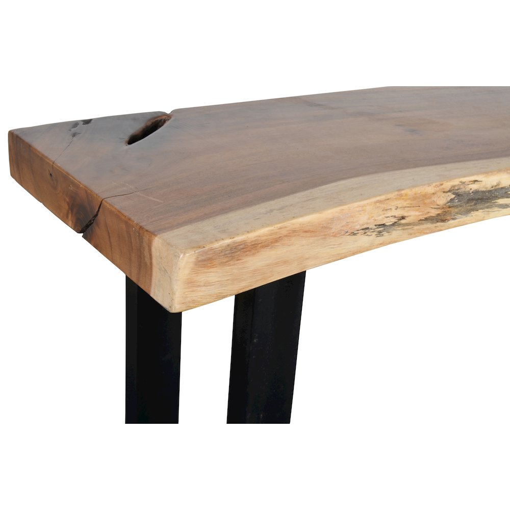 Natural Suar Live Edge Console 78 Inches Long