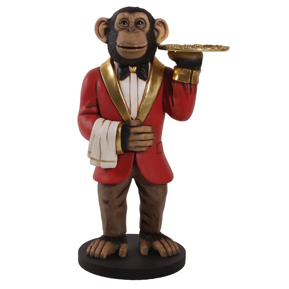 Chadsy the Chimp Waiter 37.5″ Tall