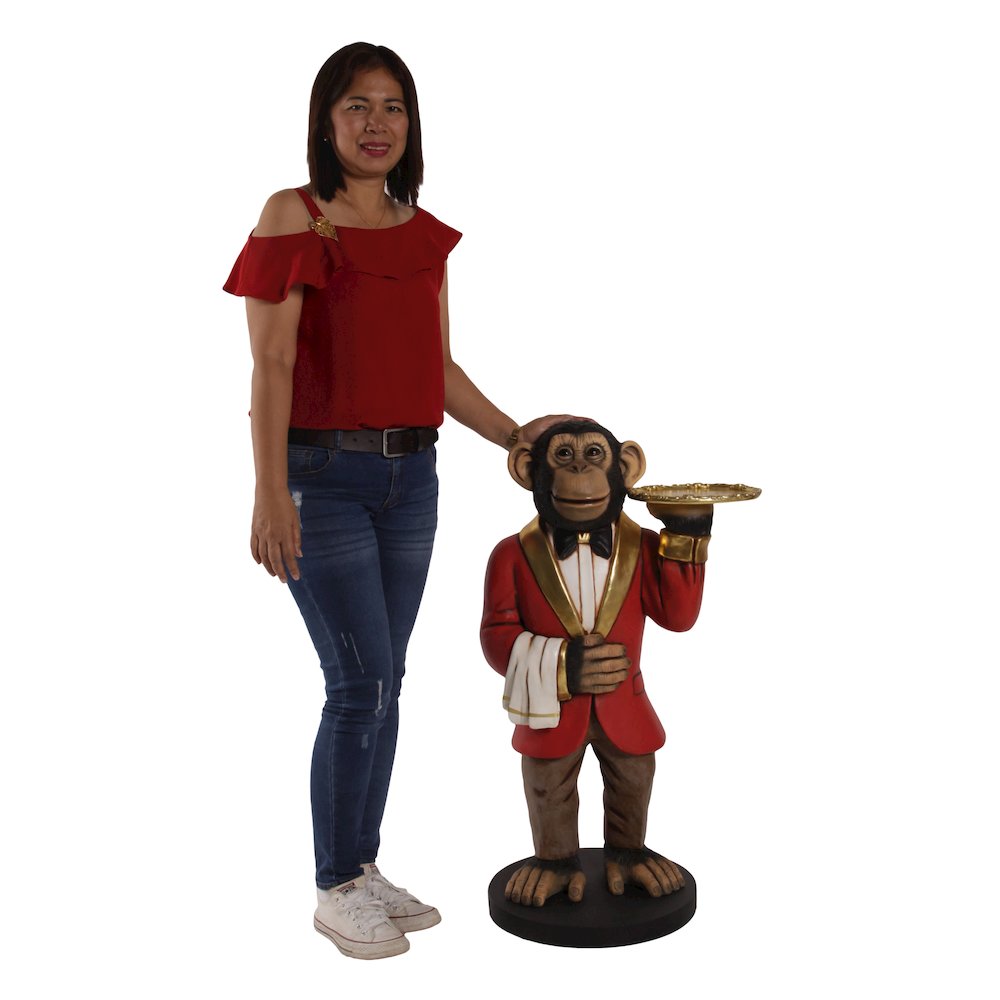 Chadsy the Chimp Waiter 37.5″ Tall