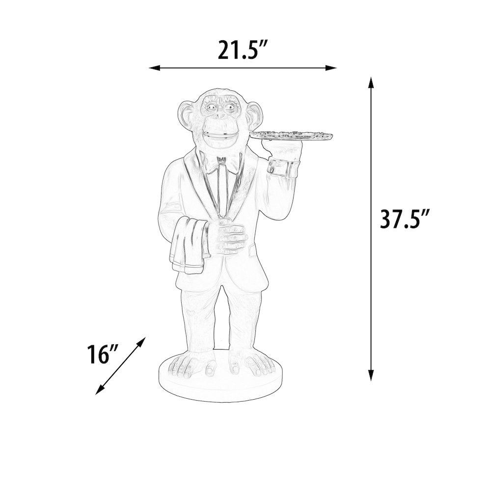 Chadsy the Chimp Waiter 37.5″ Tall
