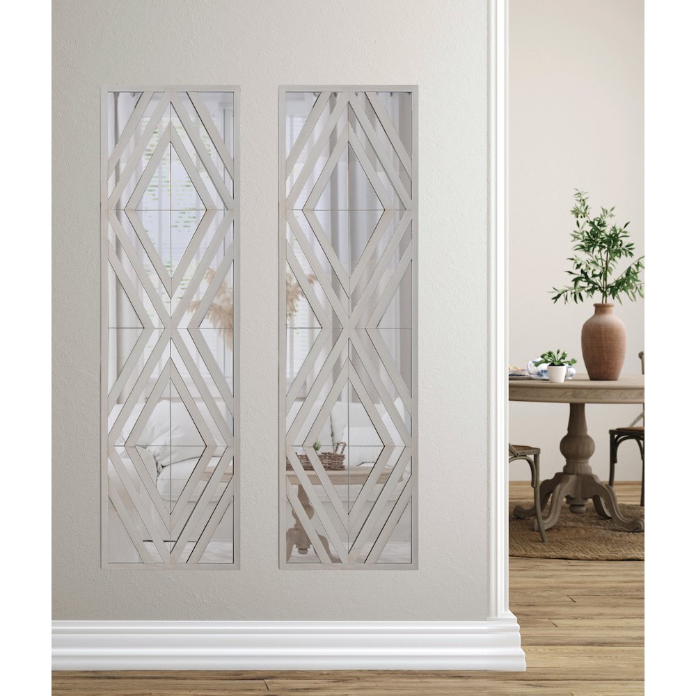 Silver Aspen Diamond 72″ Mirror
