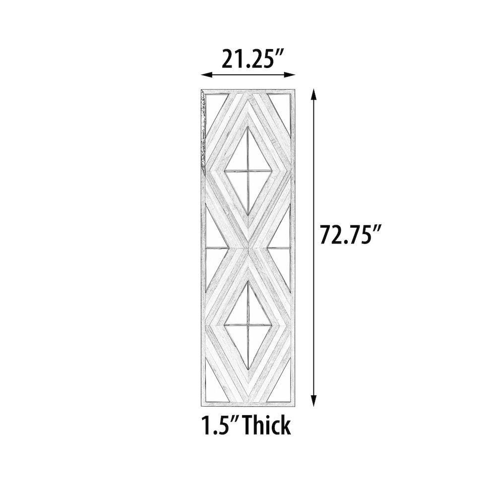 Contemporary Aspen Double Diamond Multi Tone 72 Inch Mirror
