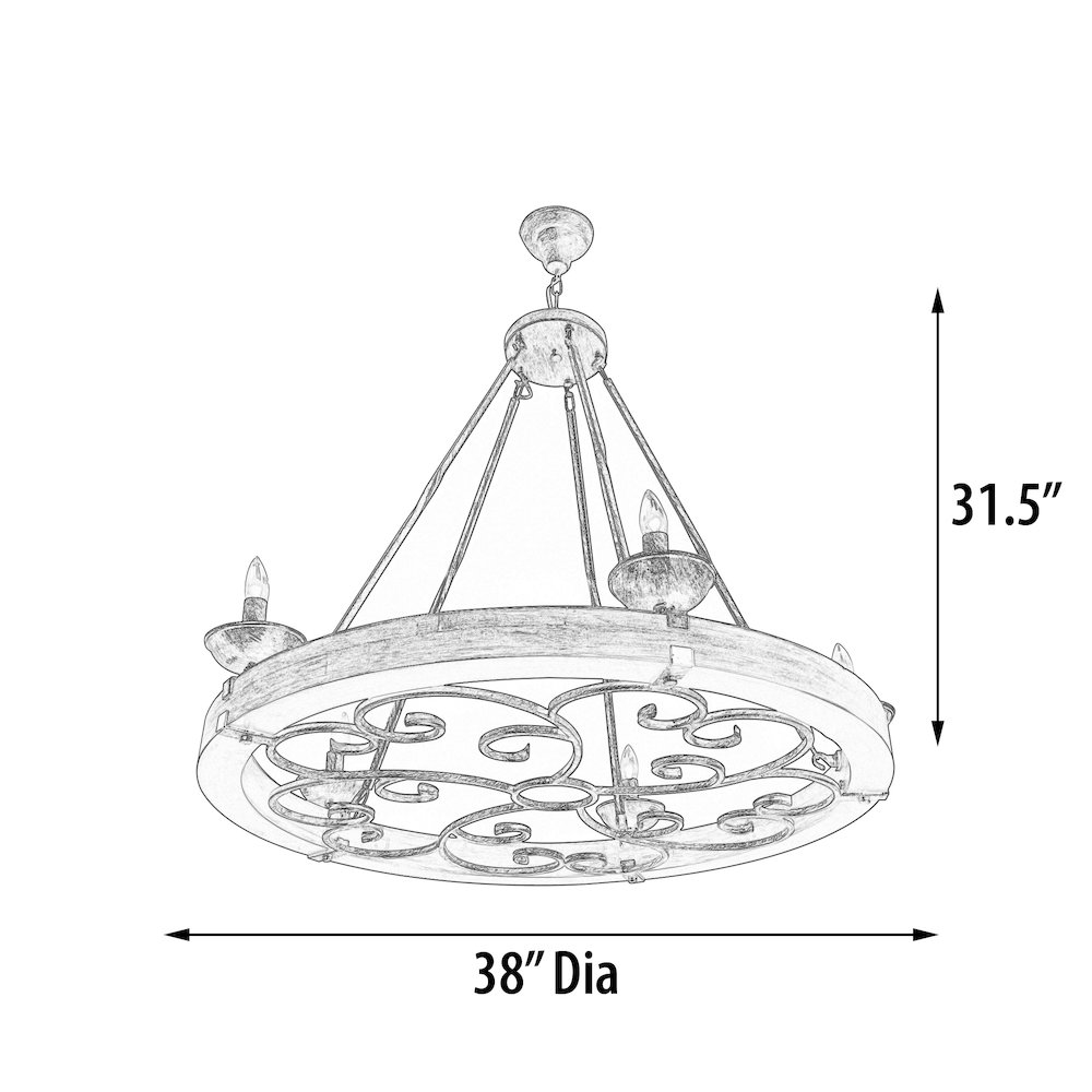 Ridge Line 38″ Chandelier