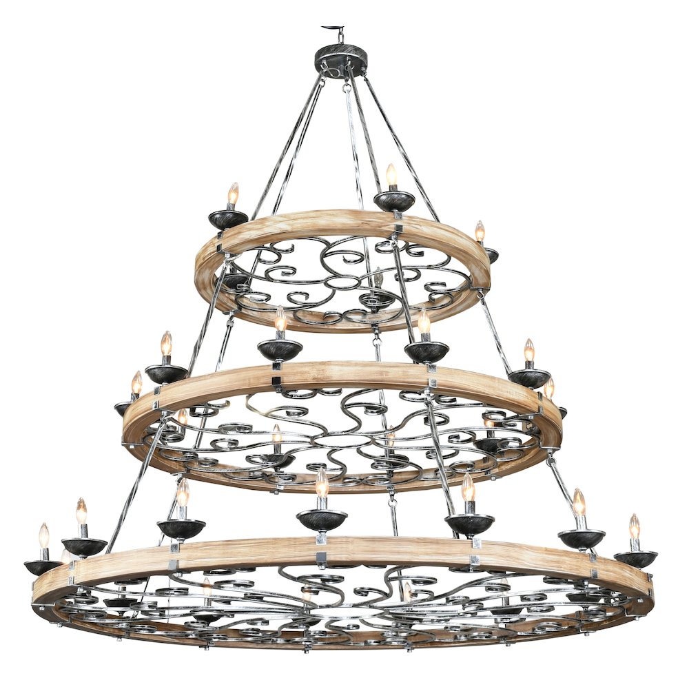 Three Tier Ridge Line 75″ Chandelier