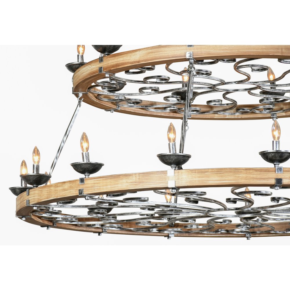 Three Tier Ridge Line 75″ Chandelier