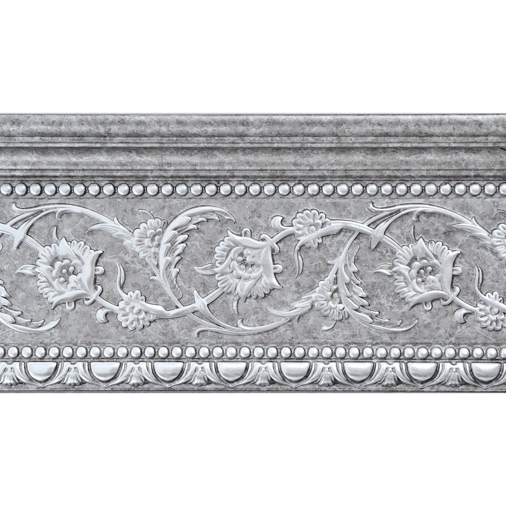 Grey and Silver Crown Molding 92 Inch