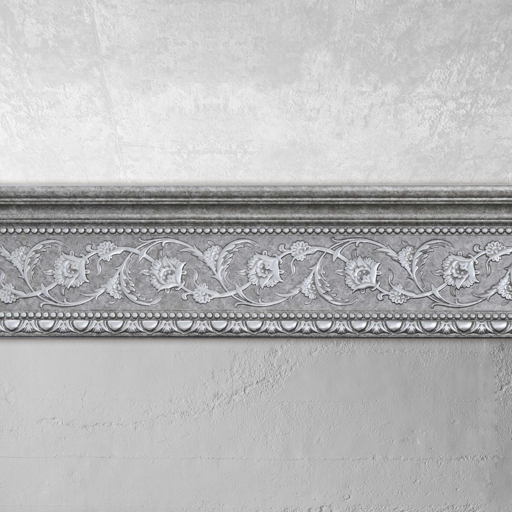 Grey and Silver Crown Molding 92 Inch