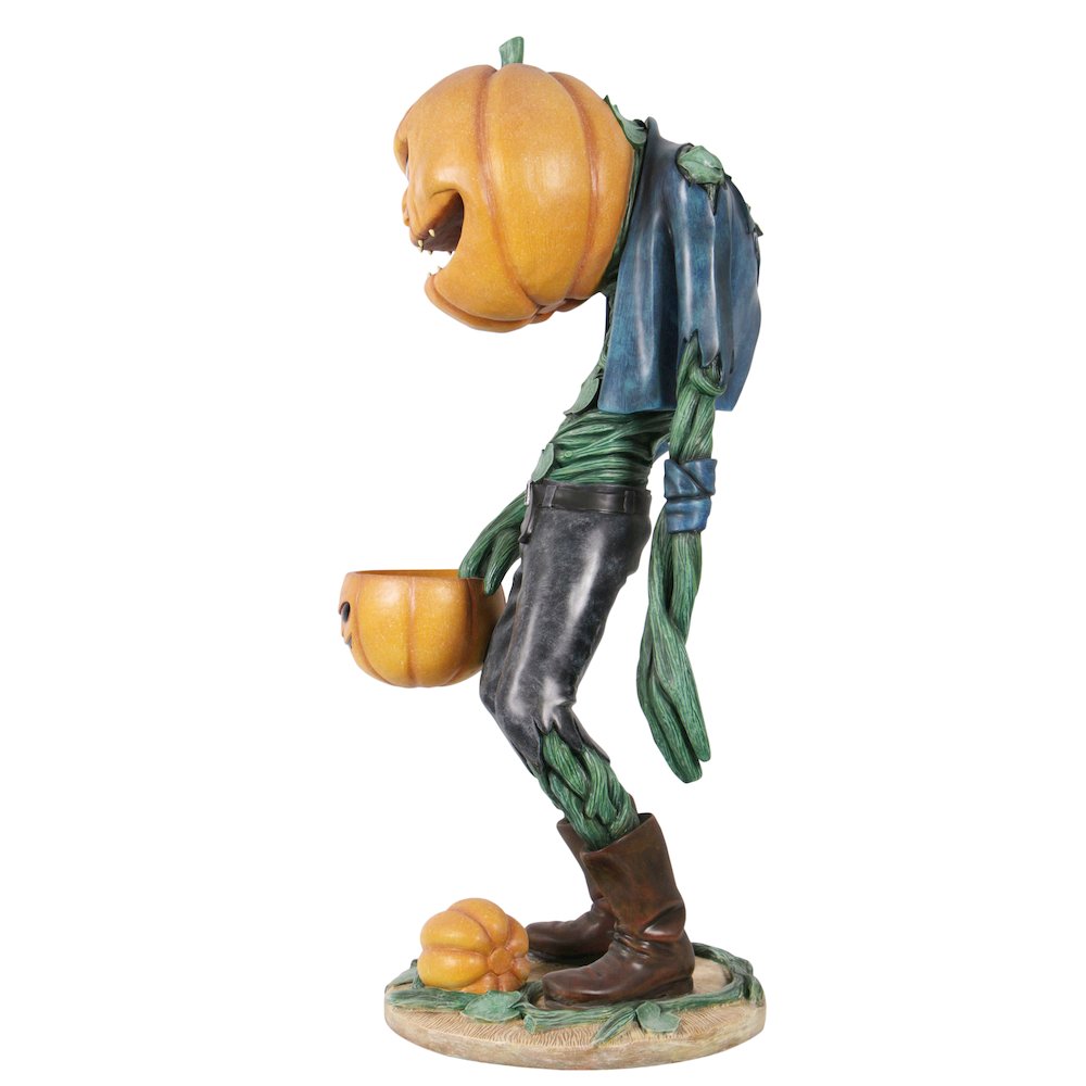 Scary Pumpkin Man with Candy Holder