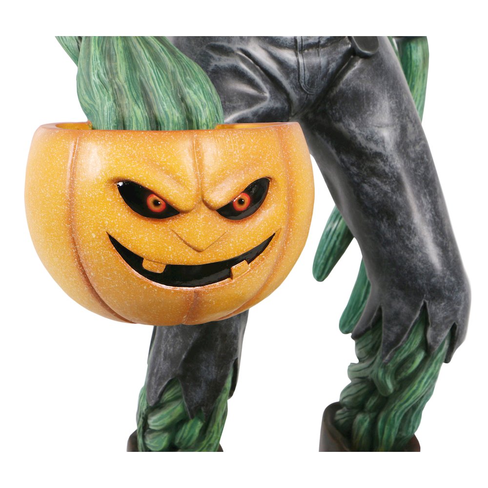 Scary Pumpkin Man with Candy Holder