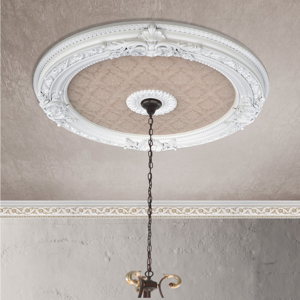 Blanco Round Chandelier Ceiling Medallion 36in