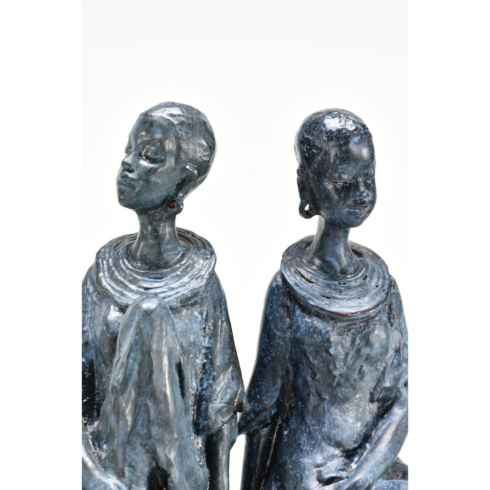 Tribal African Women Figurines Set of 2