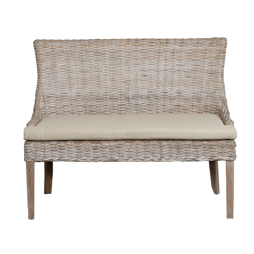 Alfresco Bench Kuba Weave Savannah Wash