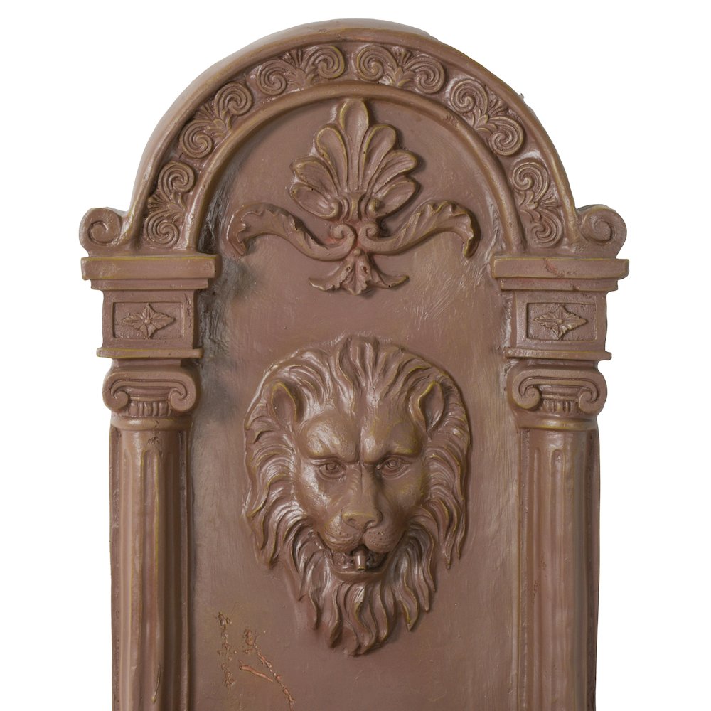Terra Cotta Lion Hanging Wall Fountain