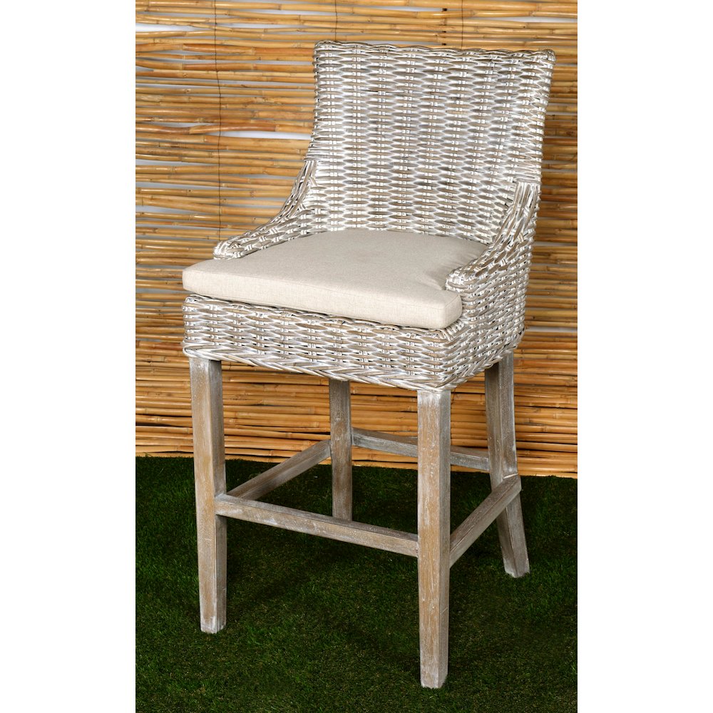 Alfresco Bar Stool Kuba Weave Savannah Wash