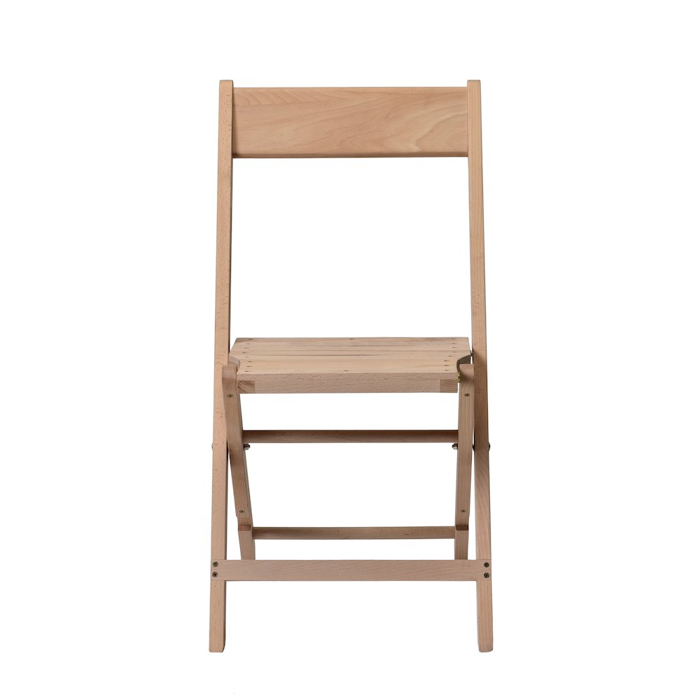 Commerical Seating Products American All Wood Raw Slatted Folding Chairs