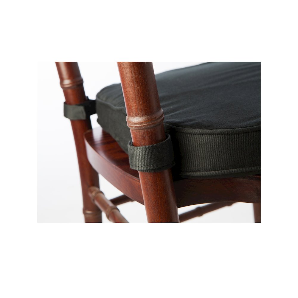 Commerical Seating Products Hoop and Loop Black Cushions Chairs