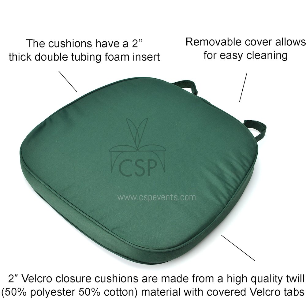 Commerical Seating Products Hoop and Loop Hunter Green Cushions Chairs