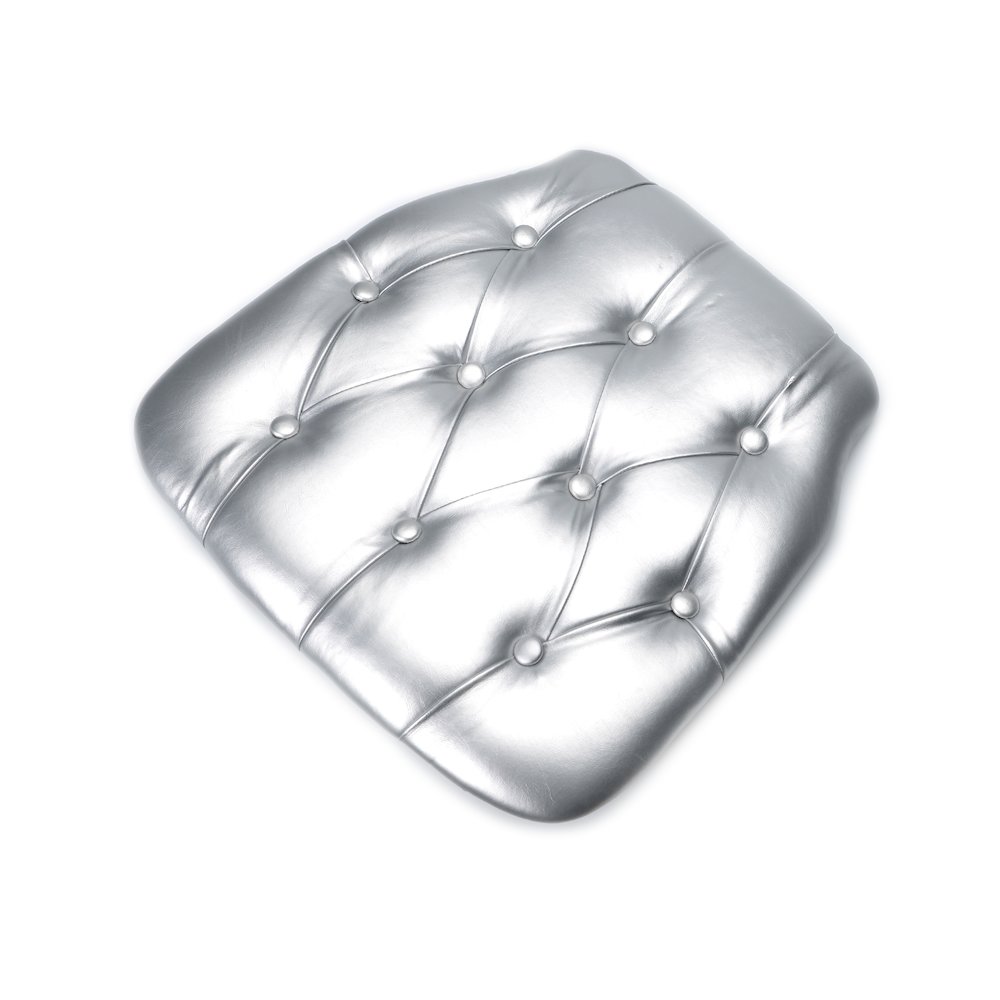 Commerical Seating Products CUP-V SL Silver Tufted Vinyl Cushions Chairs