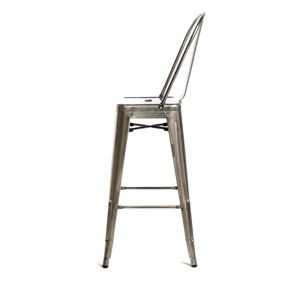 Commerical Seating Products Oscar Gun Metal Dining Bar Stool Chairs