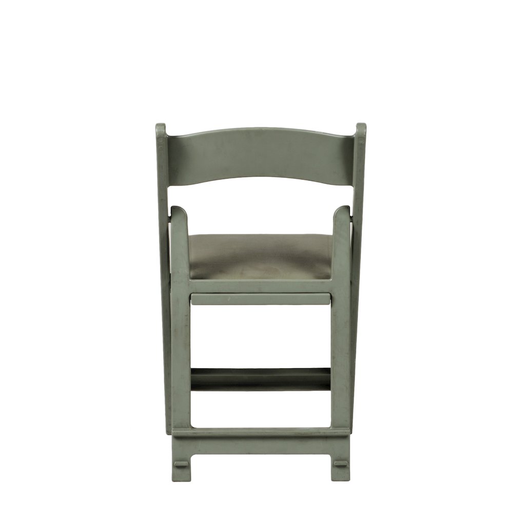Set Of 1 Amigo Inter Stackable Resin Folding Chair With Padded Seat – Flint Grey