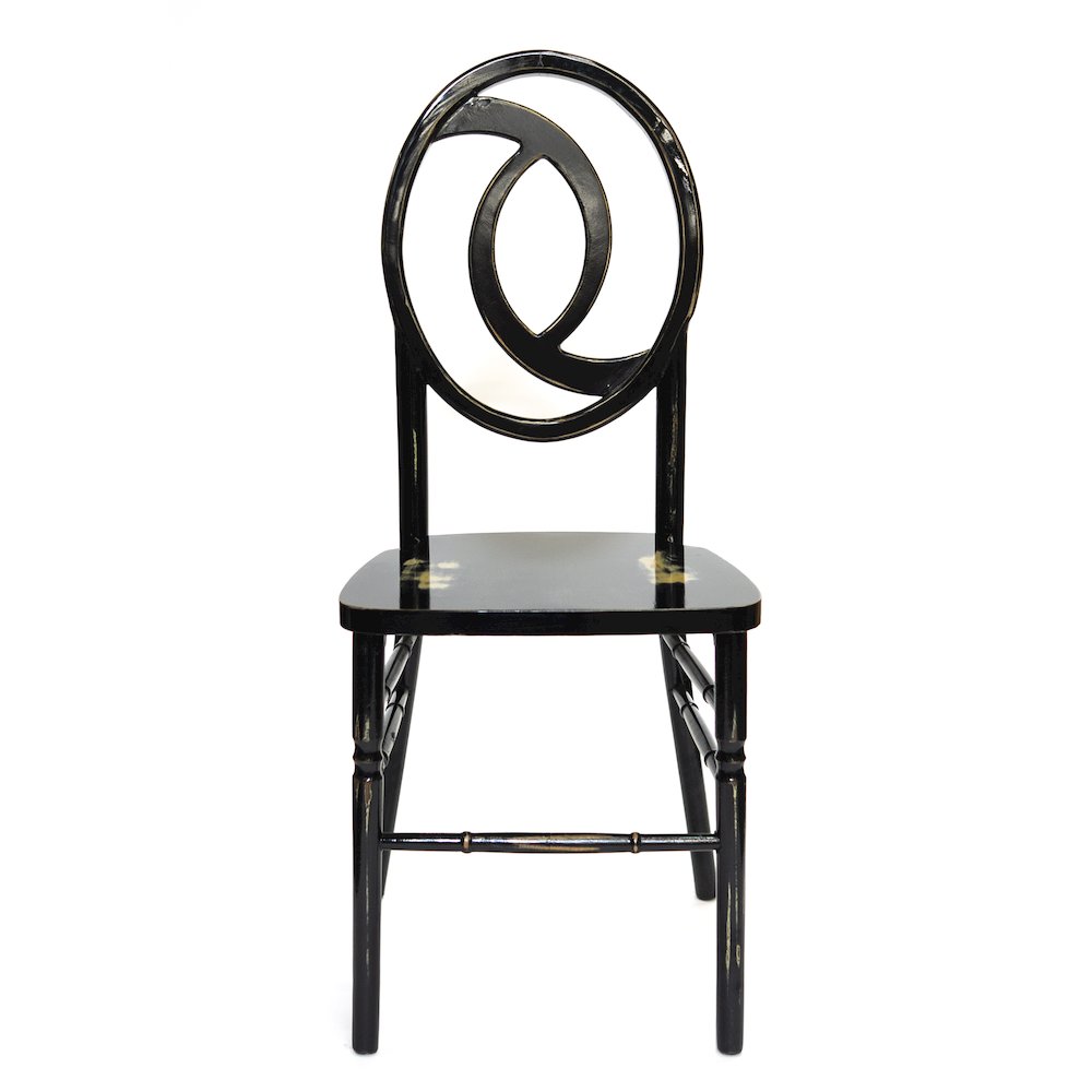 Commercial Seating Products Iris Wood Stacking Chair in Solid Black wash
