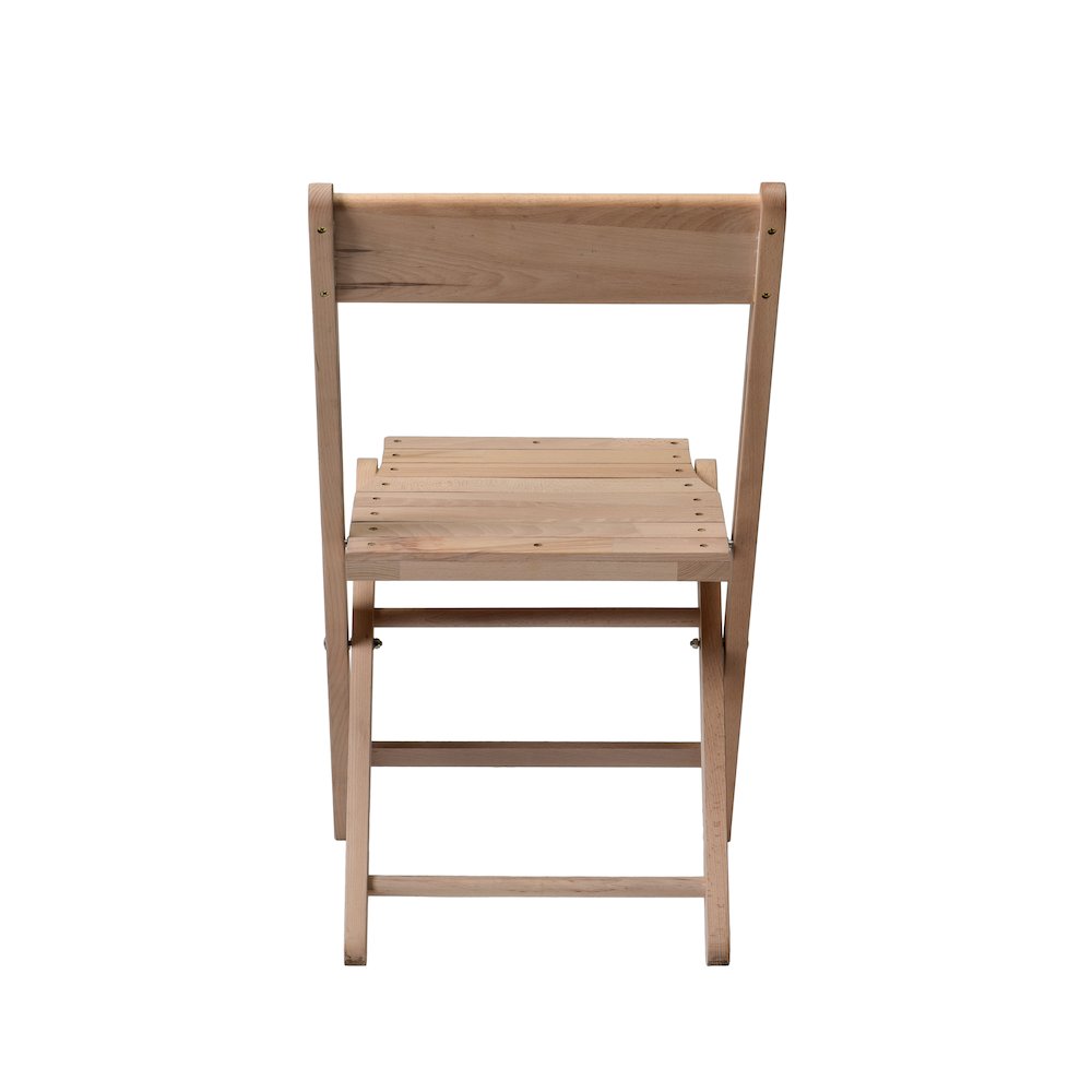 Commerical Seating Products American All Wood Raw Slatted Folding Chairs