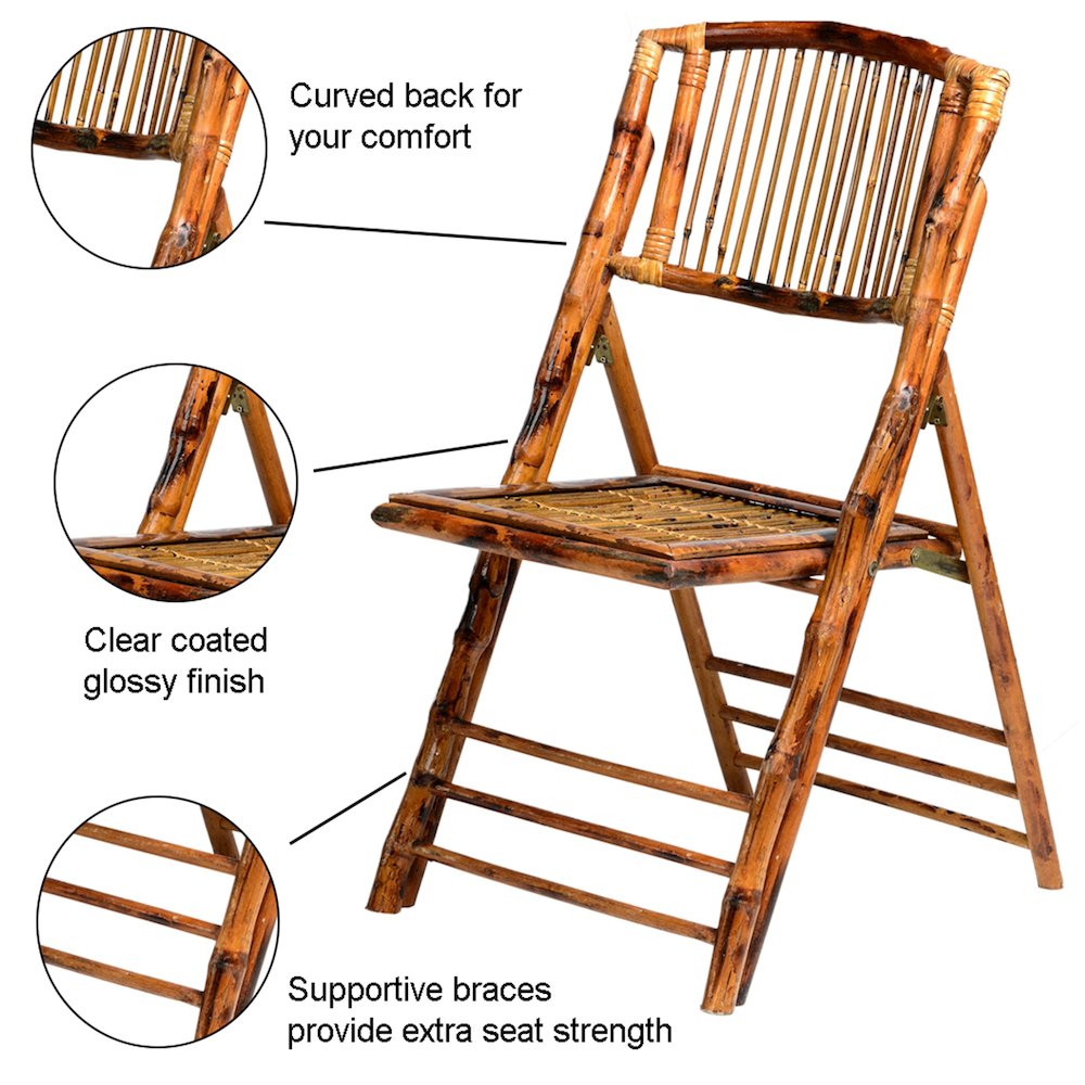 Commerical Seating Products Bamboo Folding Chairs