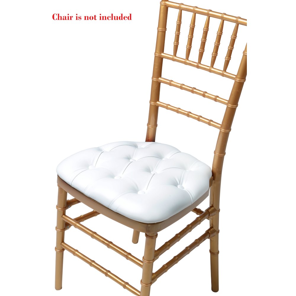 Commerical Seating Products CUP-V WH White Tufted Vinyl Cushions Chairs