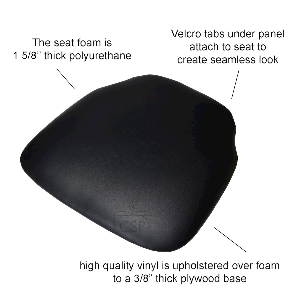 Commerical Seating Products Black Vinyl Cushions Chairs