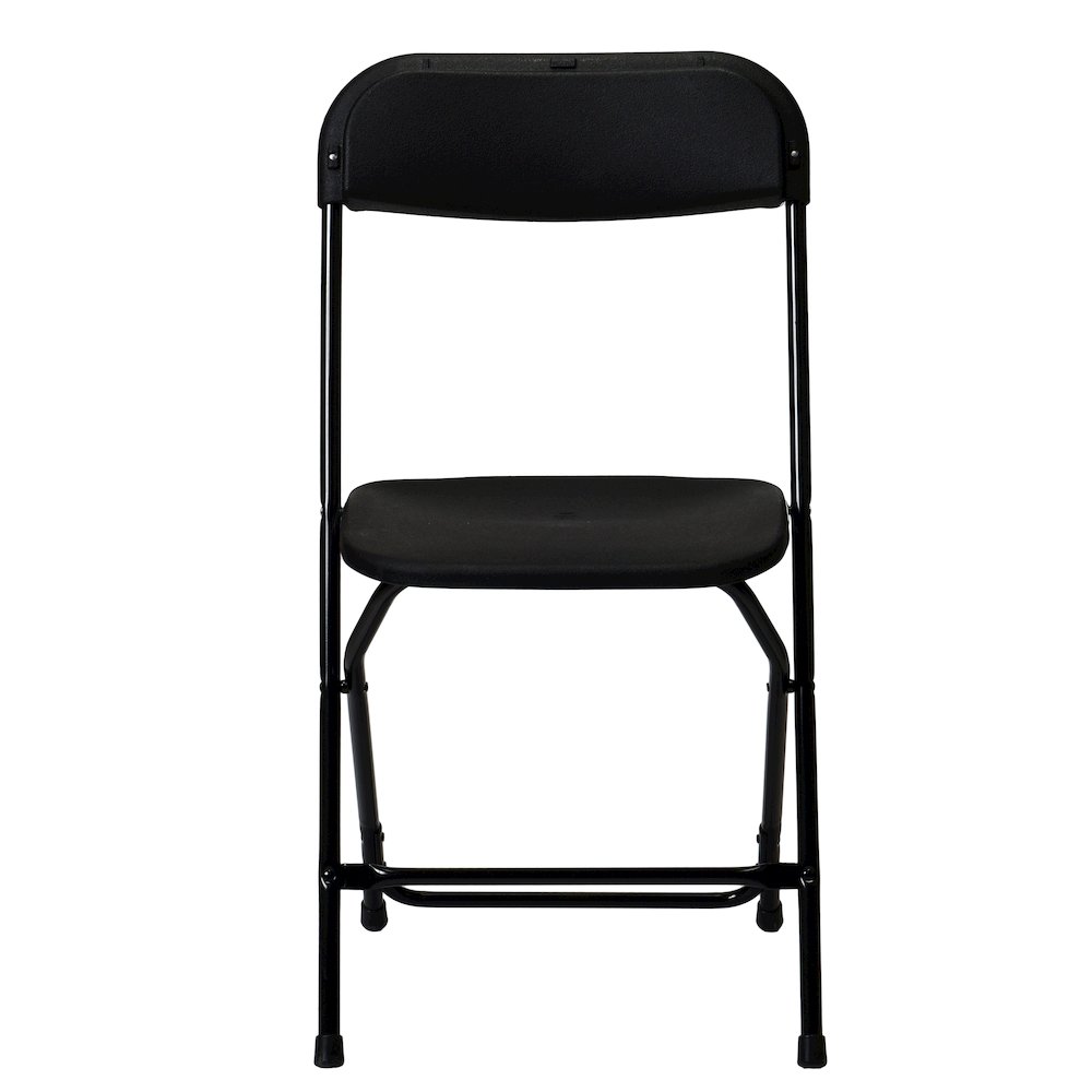 Commerical Seating Products Poly Black Folding Chairs