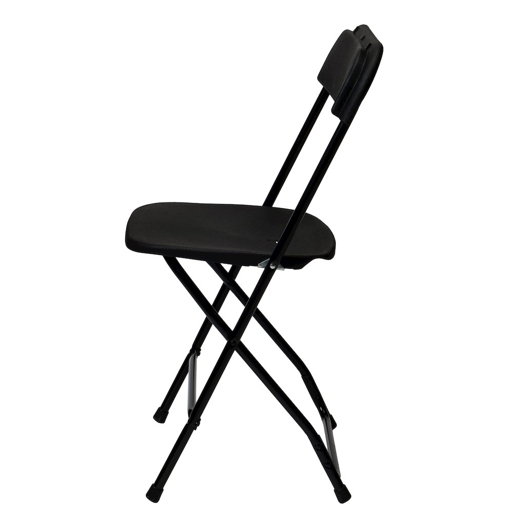 Commerical Seating Products Poly Black Folding Chairs