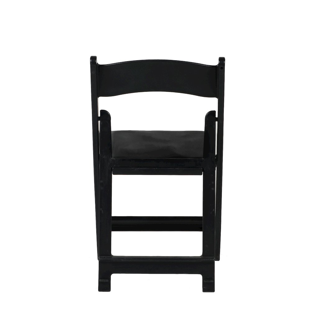 Set Of 1 Amigo Inter Stackable Resin Folding Chair With Padded Seat – Black