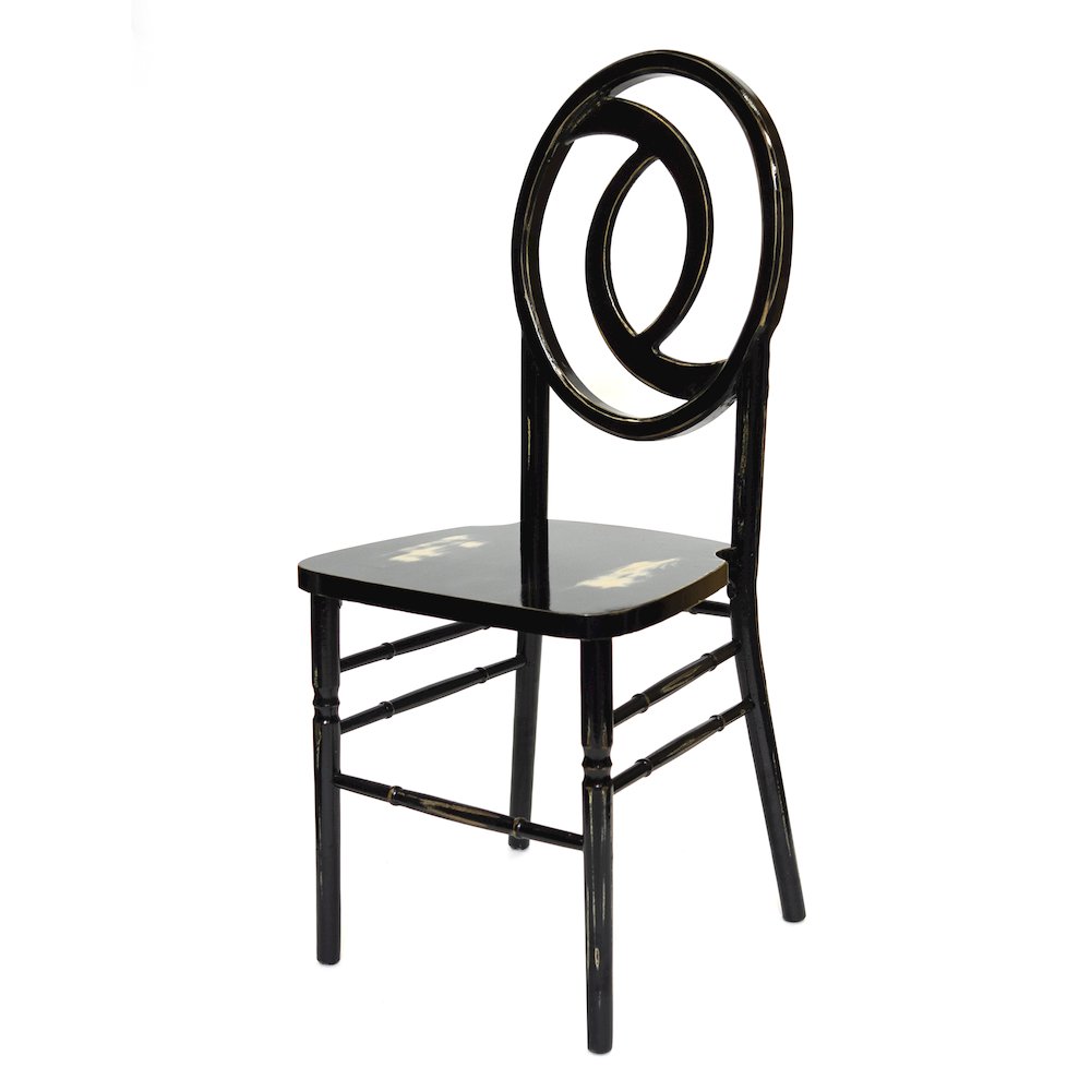Commercial Seating Products Iris Wood Stacking Chair in Solid Black wash