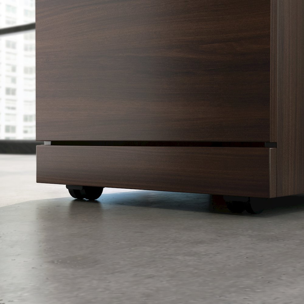 Affirm 72″ Bow Desk 2 Drawer Pedestal Ste