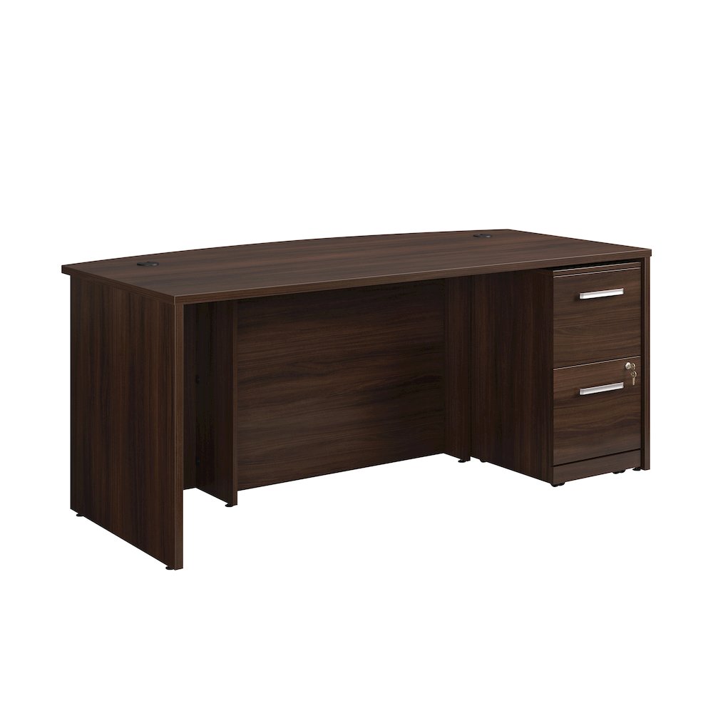 Affirm 72″ Bow Desk 2 Drawer Pedestal Ste