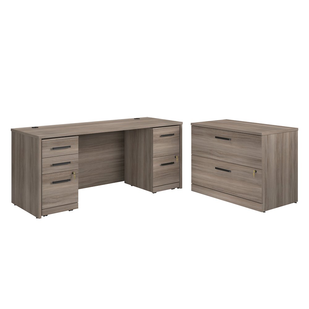 Affirm 72×24 Shl 3&2 Drawer Pedestal LAT Ste