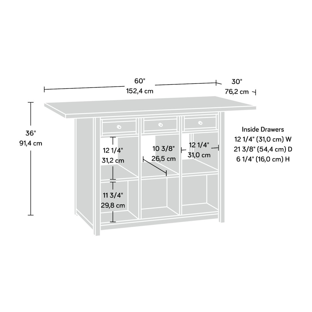 Durable Craft Work Table with Storage/Pantry cabinets