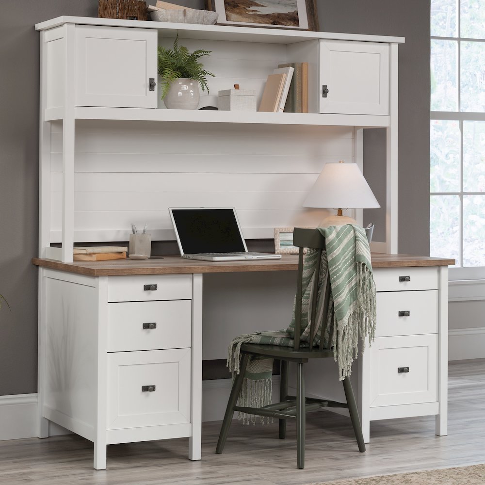 Cottage Road Executive Desk w/Hutch Ste
