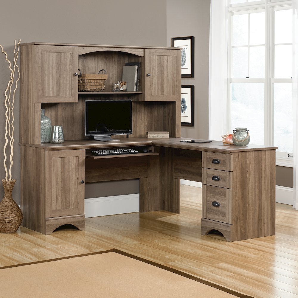 Harbor View Corner Hutch Desk Ste