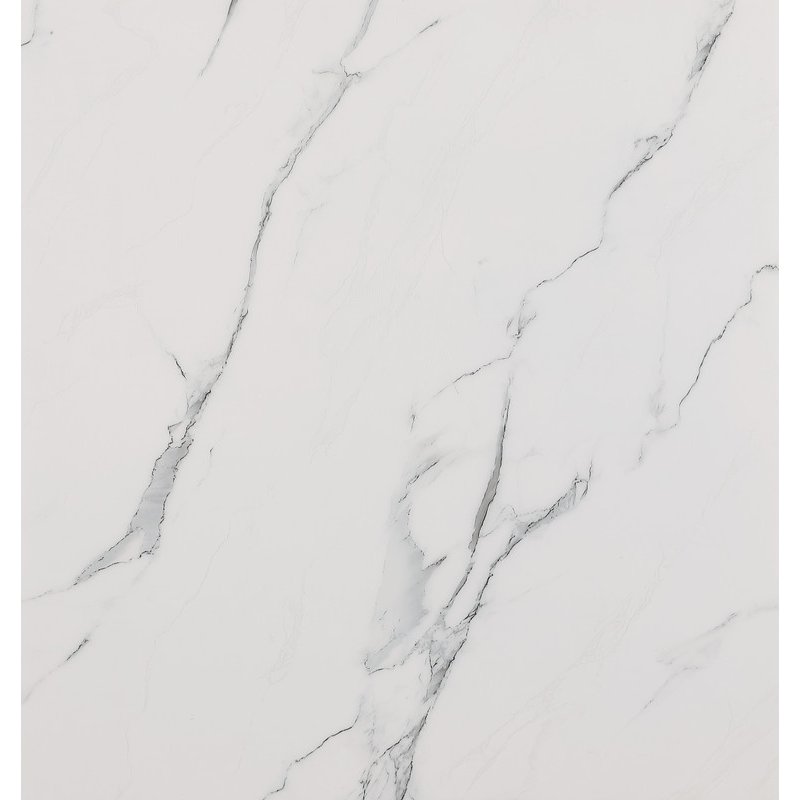 White marble Coffee table with a gold color stainless steel base