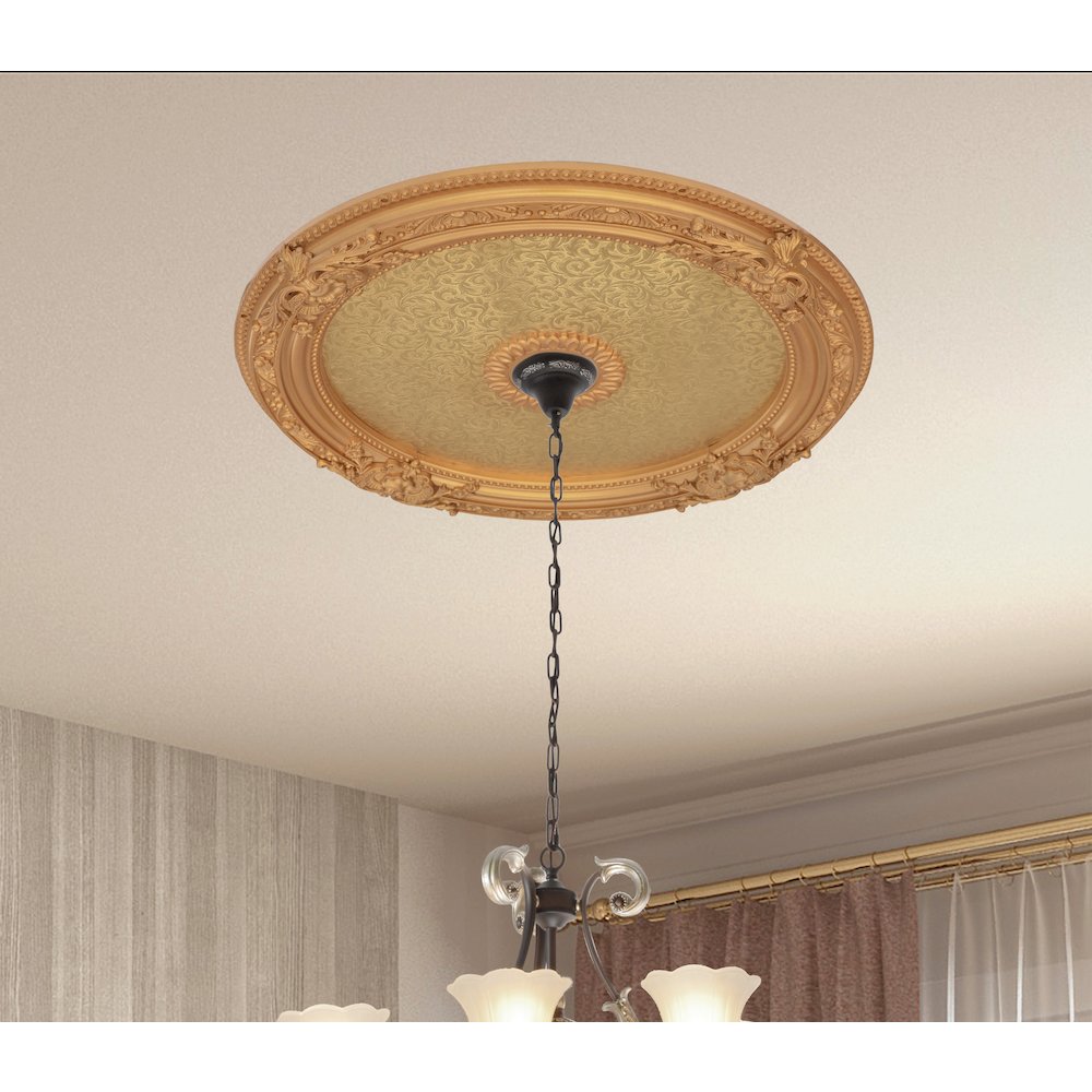 Cherubs Sky Round Chandelier Ceiling Medallion 36in