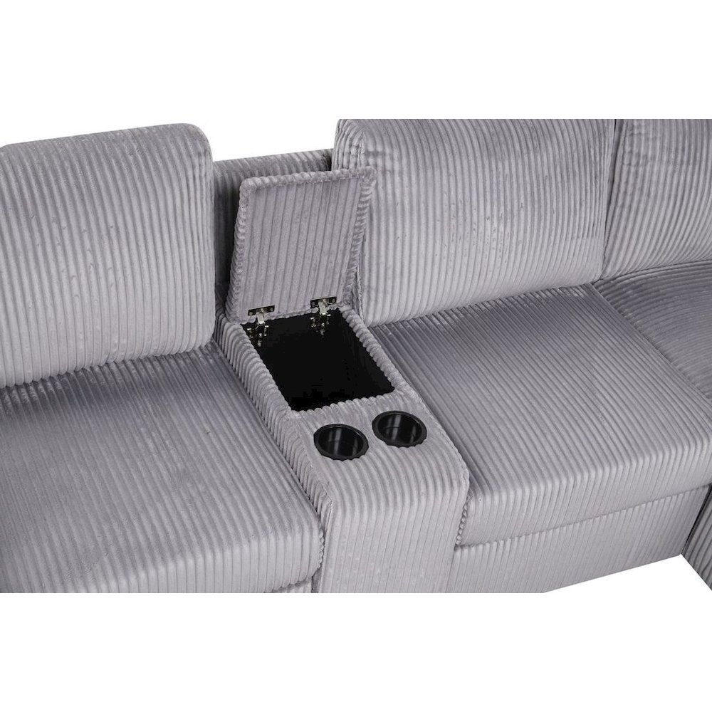 9-Piece Contemporary Modular Sectional Sofa with Storage and Cupholders