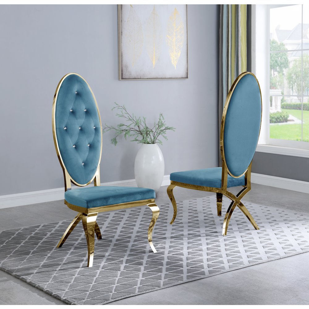 Velvet Side Chair Set of 2